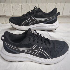 Asics Black and White running shoe, size 8.5